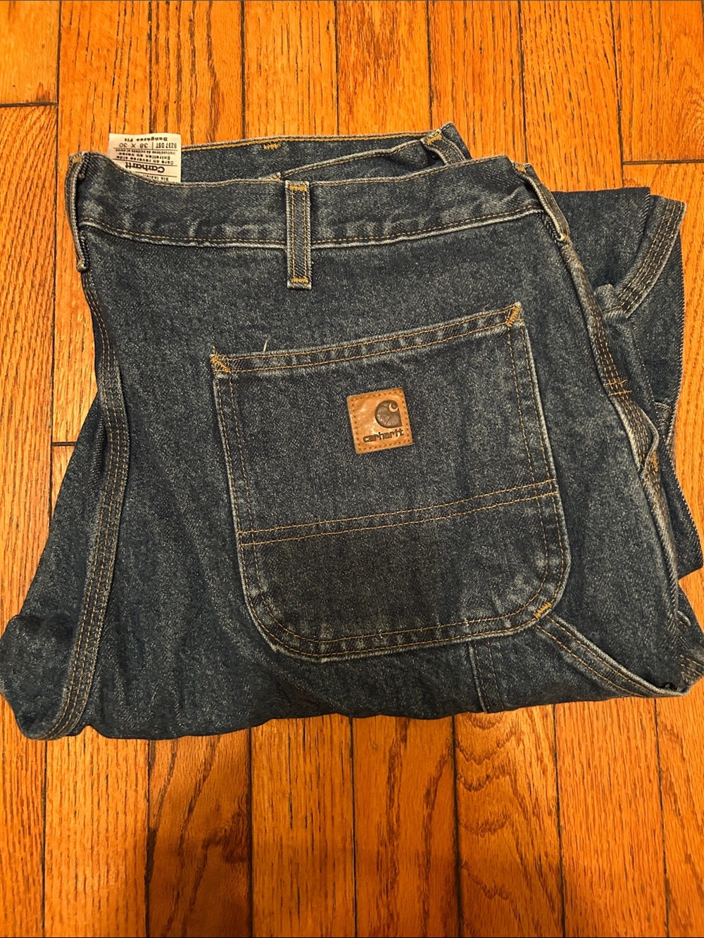 Carhartt Men’s Dark Blue Relaxed Fit Work Jeans